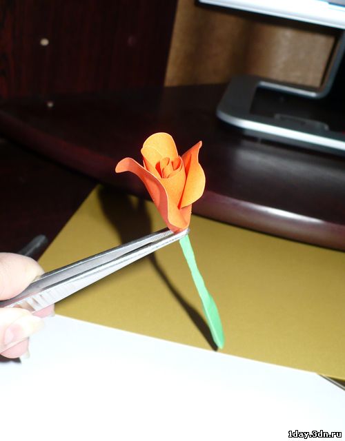 Розочка из бумаги